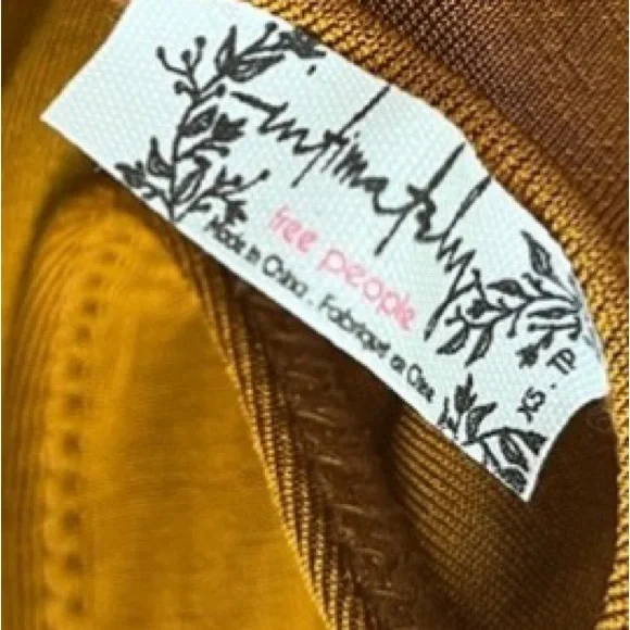 NEW Intimately by FREE PEOPLE Golden amber Long Sleeve Bodysuit XS - Picture 10 of 11